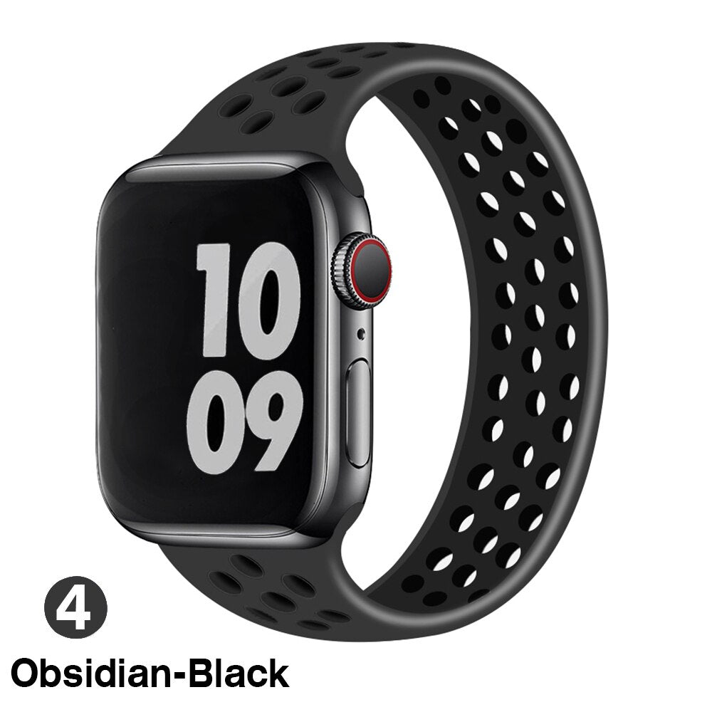 Silicone Solo Loop Strap for Apple Watch Band