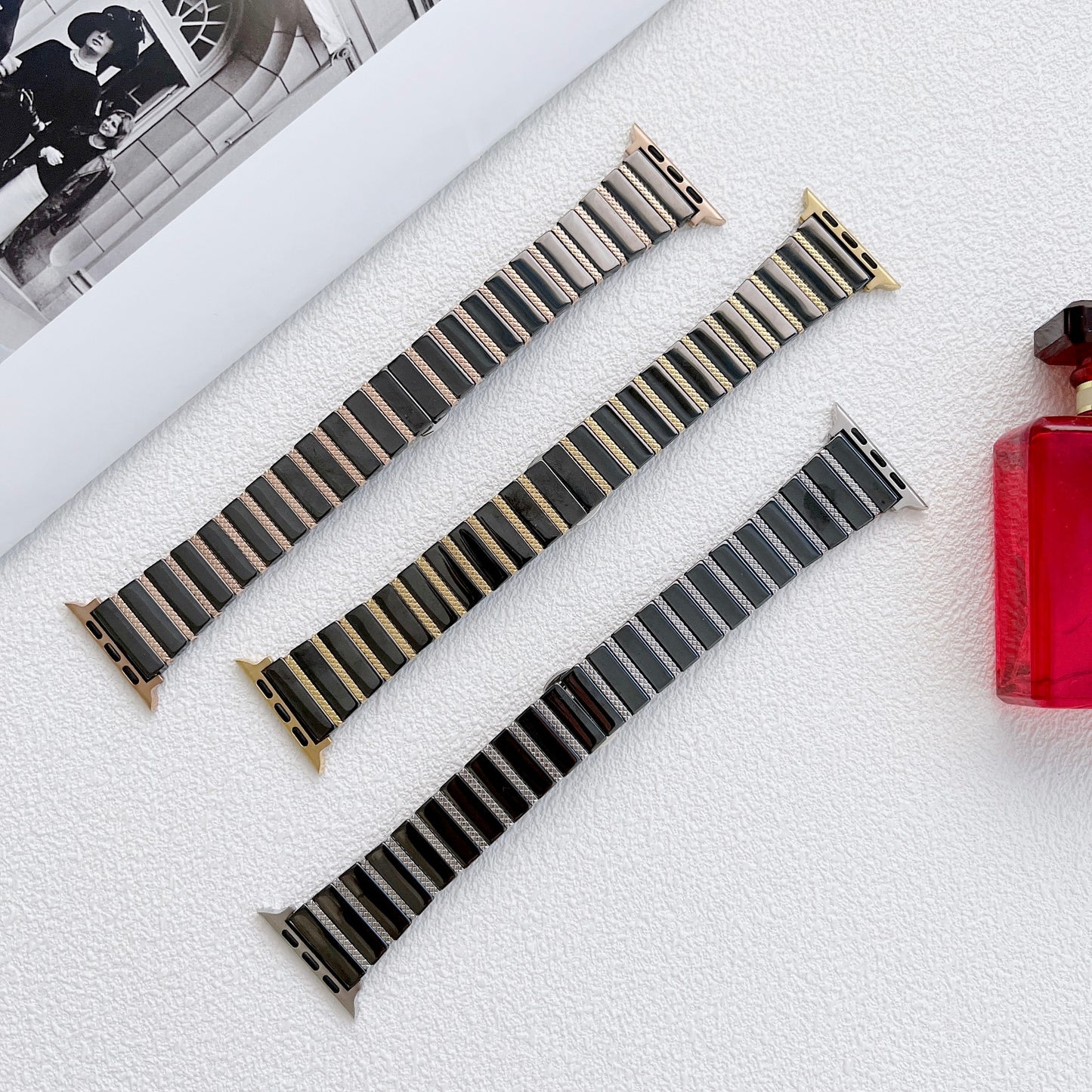 Ceramic Metal Apple Watch Strap