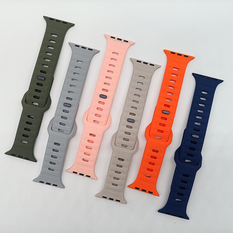 Silicone Sport Band+Case for Apple Watch Ultra Band Case Strap