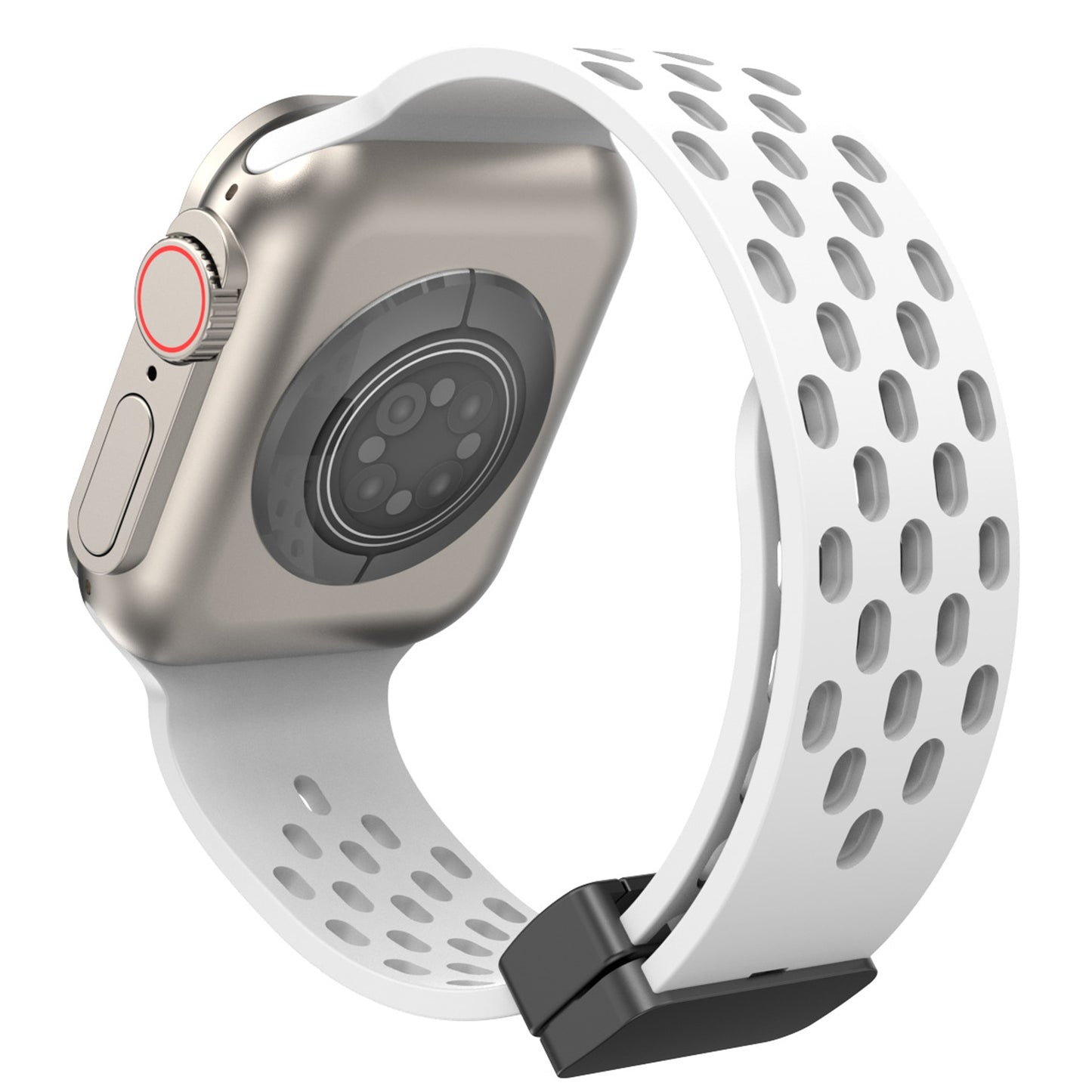Silicone Strap For Apple Watch Ultra band + Magnetic Buckle Bracelet