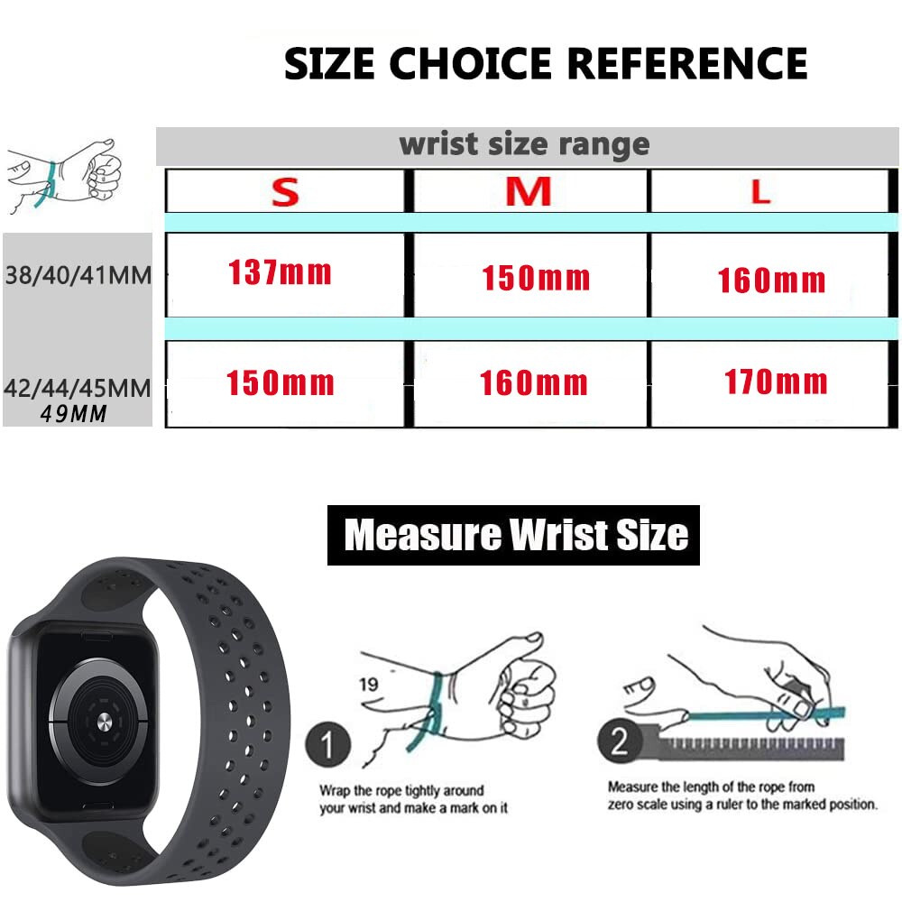 Silicone Solo Loop Strap for Apple Watch Band