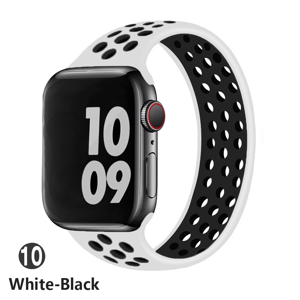 Silicone Solo Loop Strap for Apple Watch Band