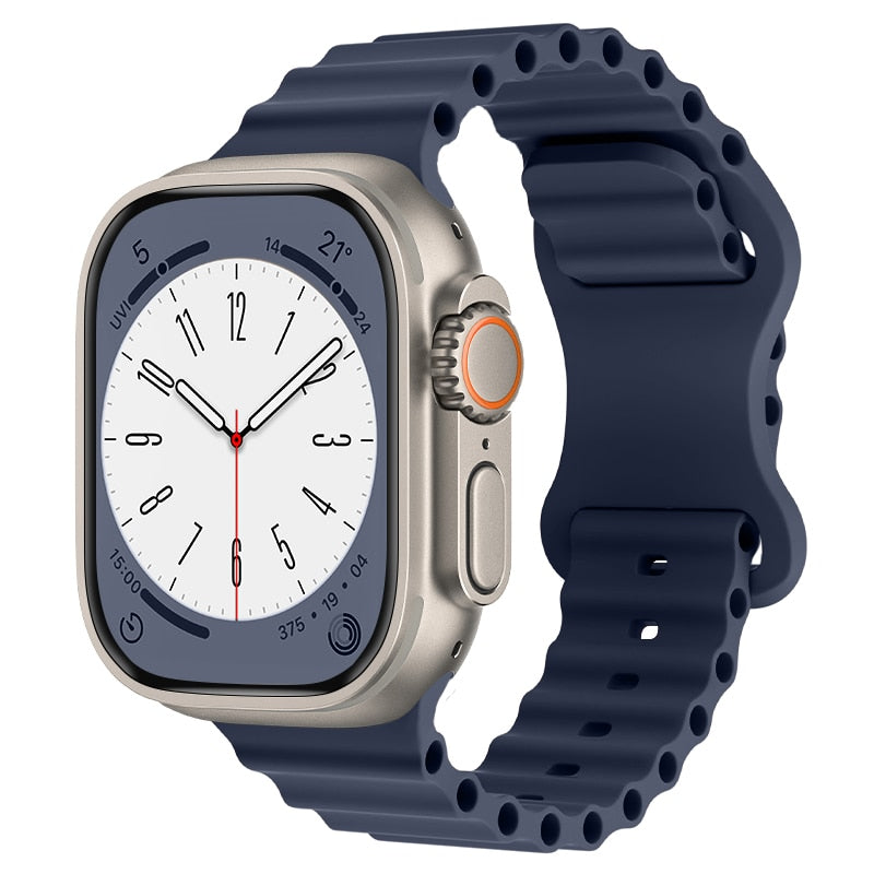 Silicone Ocean Strap For Apple Watch Band