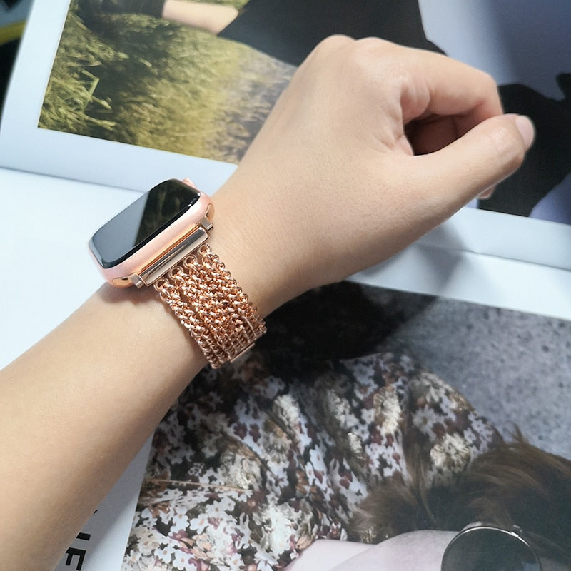 Metal Band for Apple Watch chain Band Strap