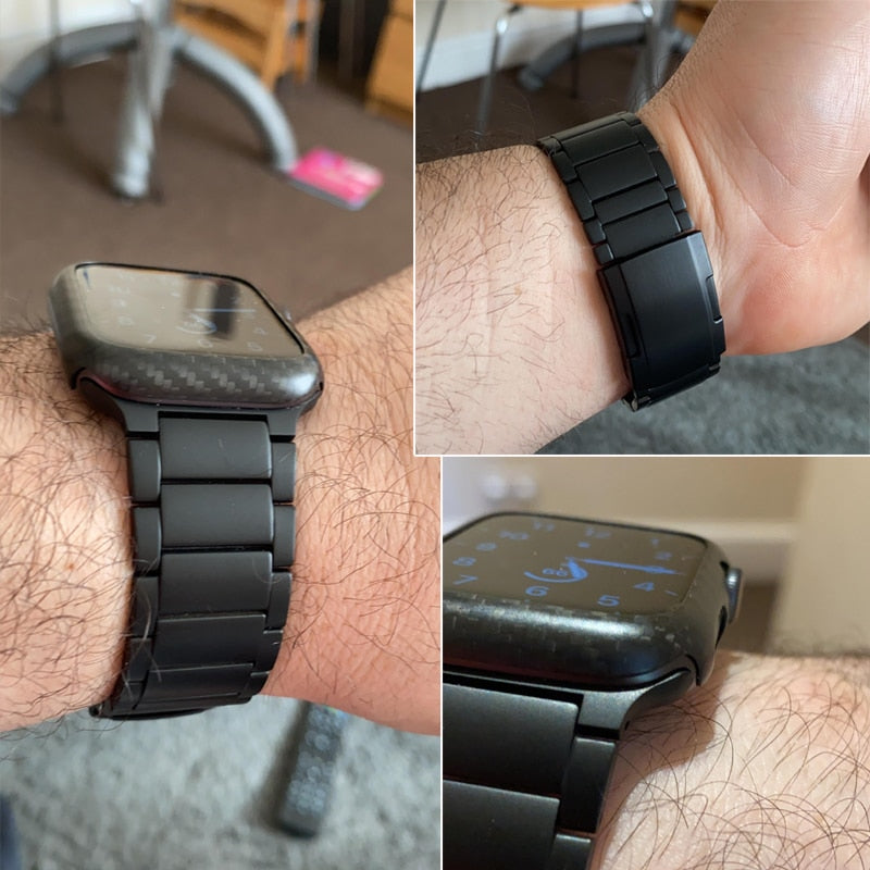 Titanium Metal Strap for Apple Watch Luxury Steel Bracelet