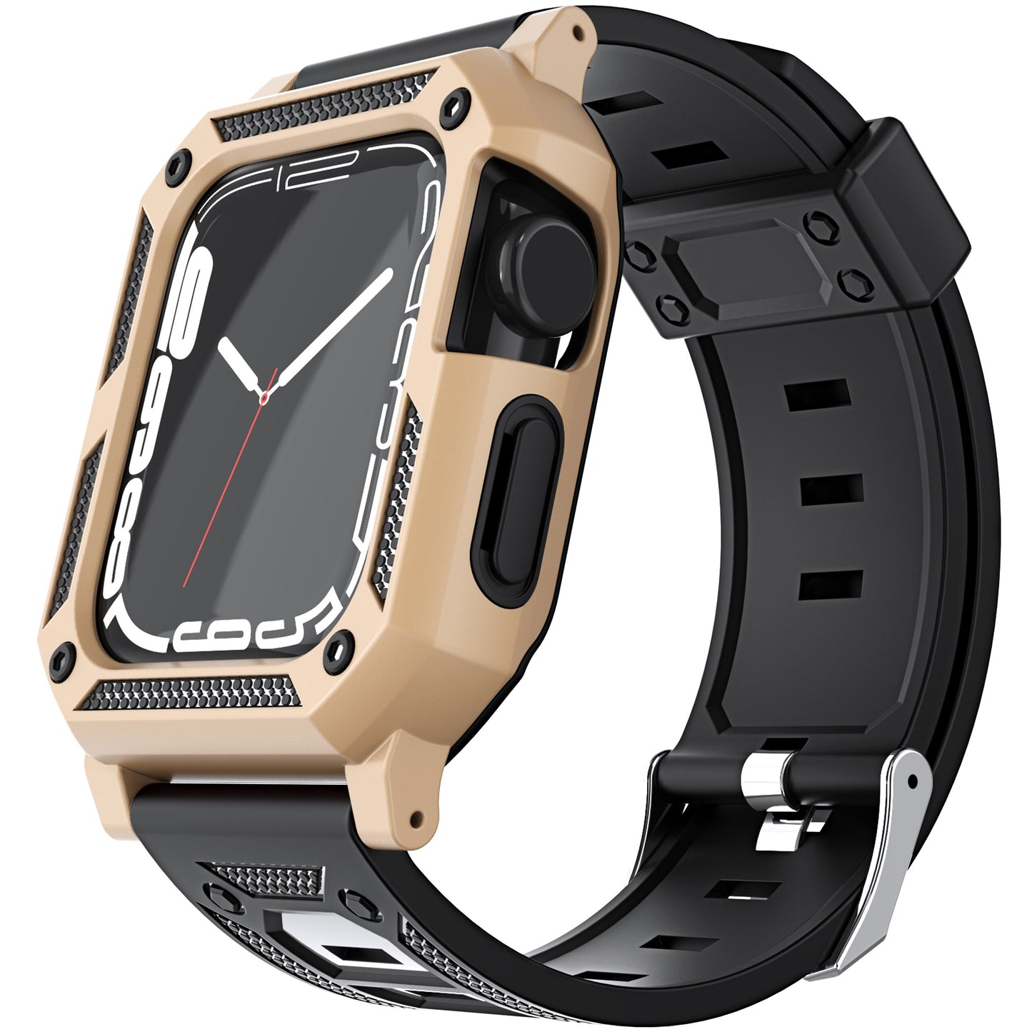 Silicone Strap For Apple Watch Case Bezel + TPU Band