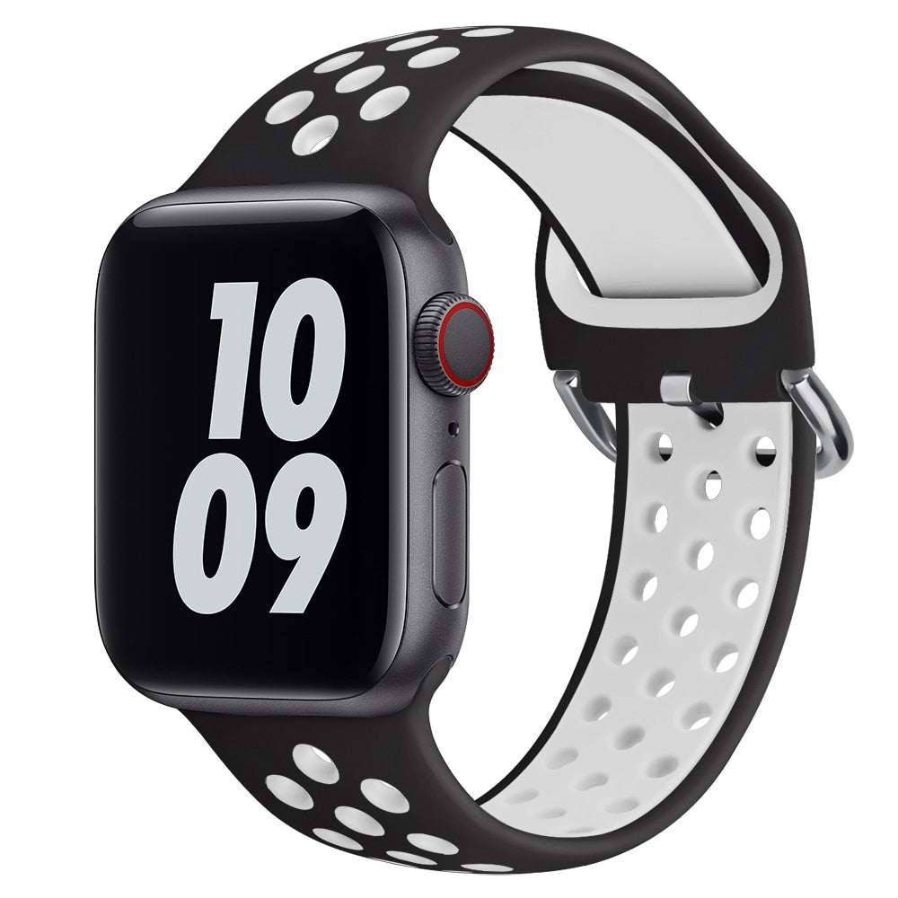 Silicone Strap Breathable Sport Bracelet Apple Watch