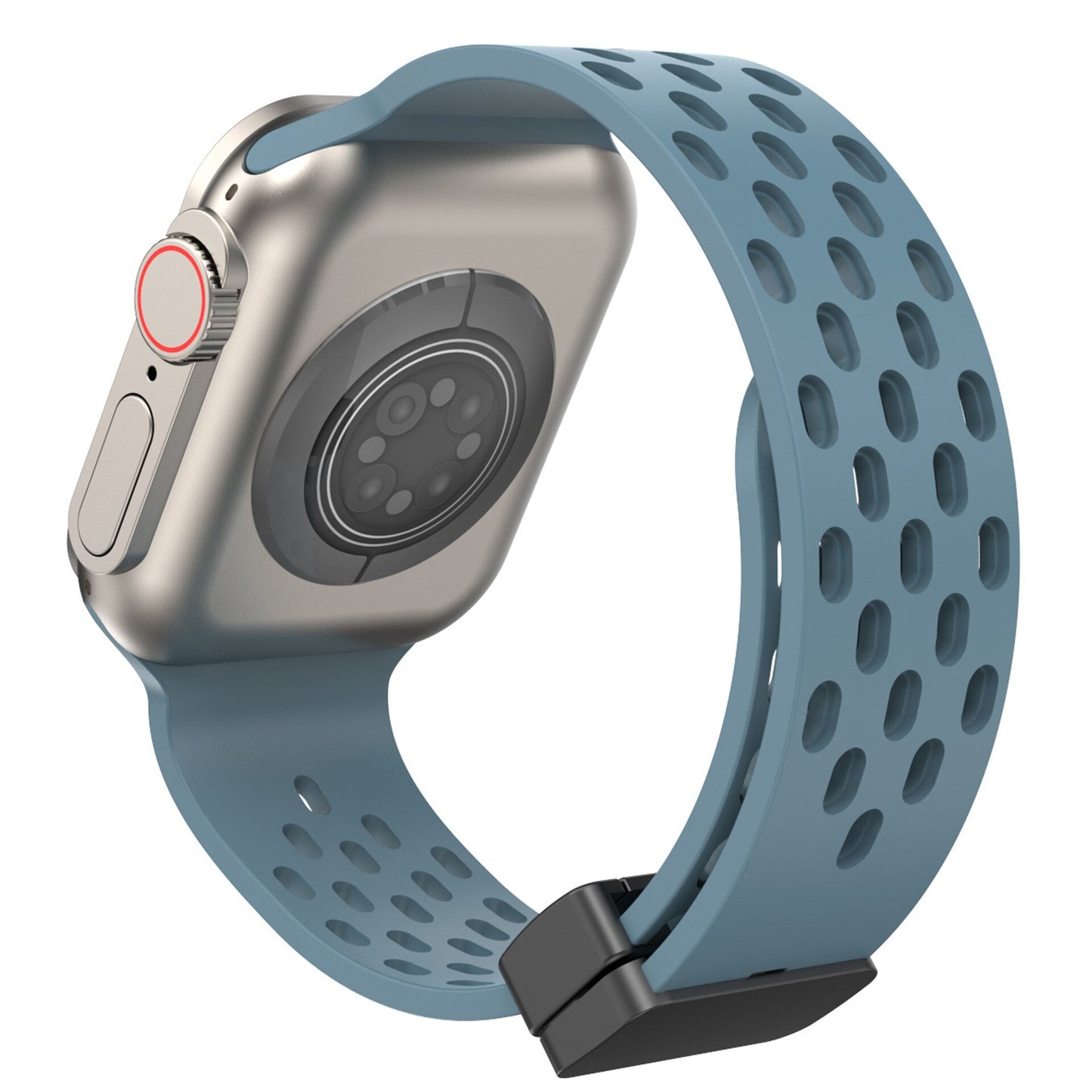 Silicone Strap For Apple Watch Ultra band + Magnetic Buckle Bracelet