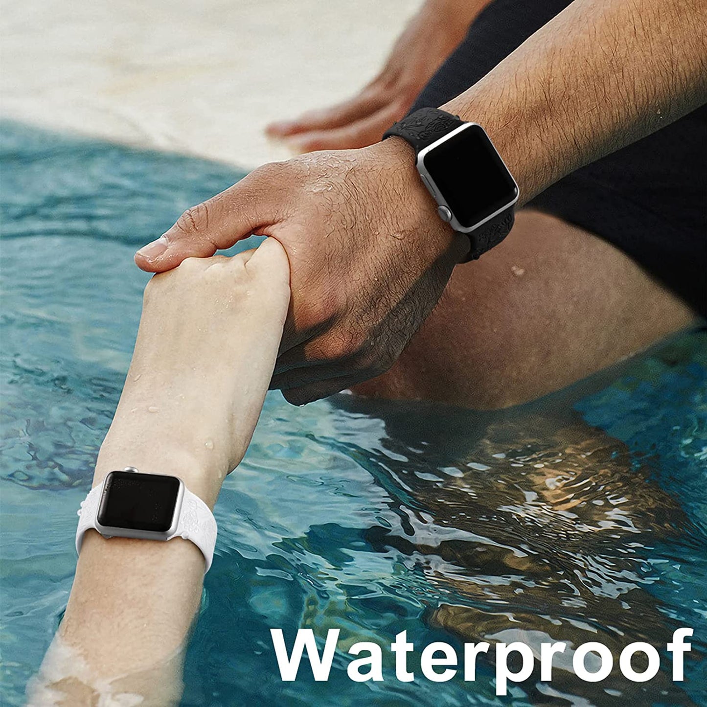 Apple Watch Flower Engraved Silicone Strap