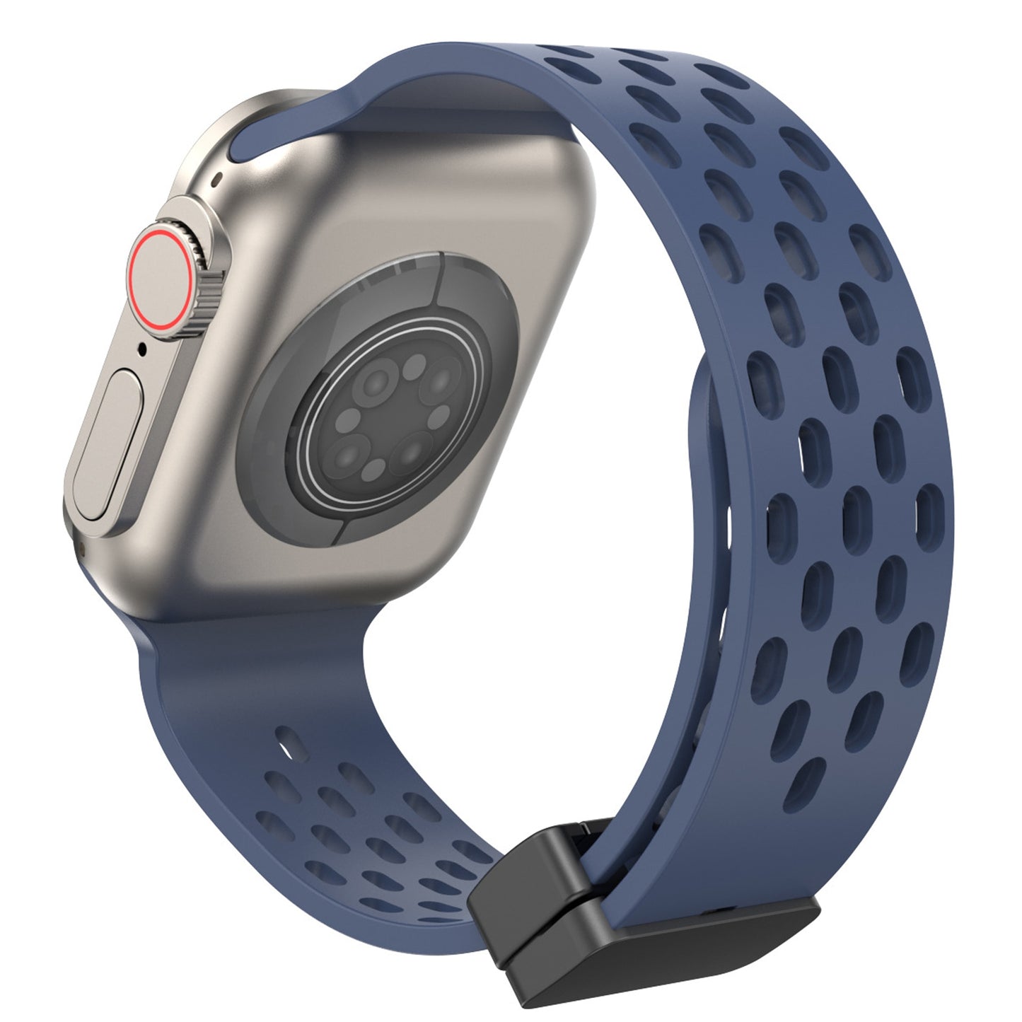 Silicone Strap For Apple Watch Ultra band + Magnetic Buckle Bracelet