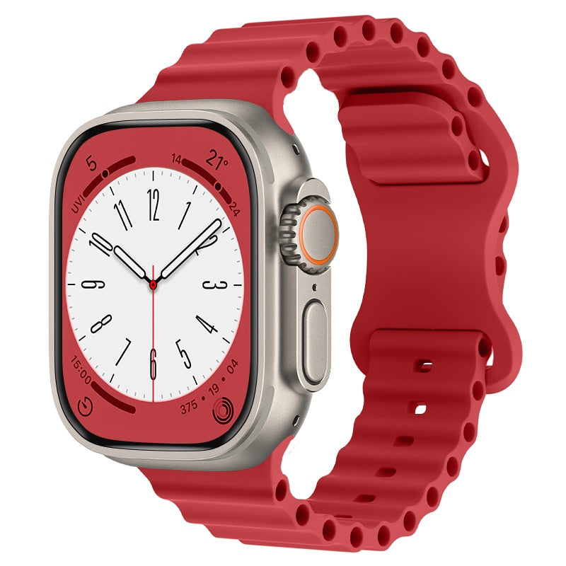 Silicone Ocean Strap For Apple Watch Band
