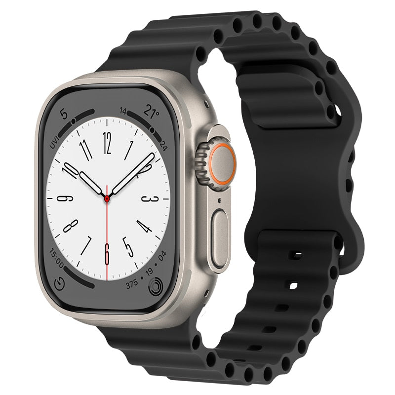 Silicone Ocean Strap For Apple Watch Band