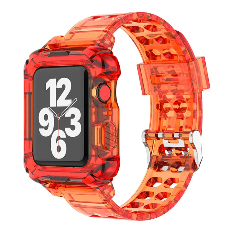 Silicone Strap +Case for Apple Watch Band/Strap