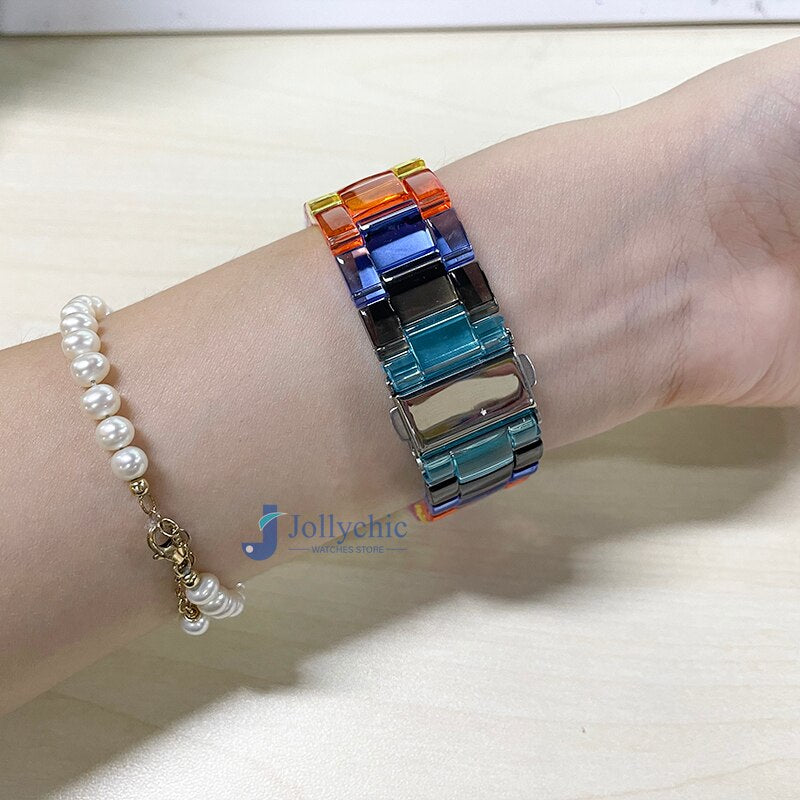 Slim Resin Watch Strap For apple Watch Band