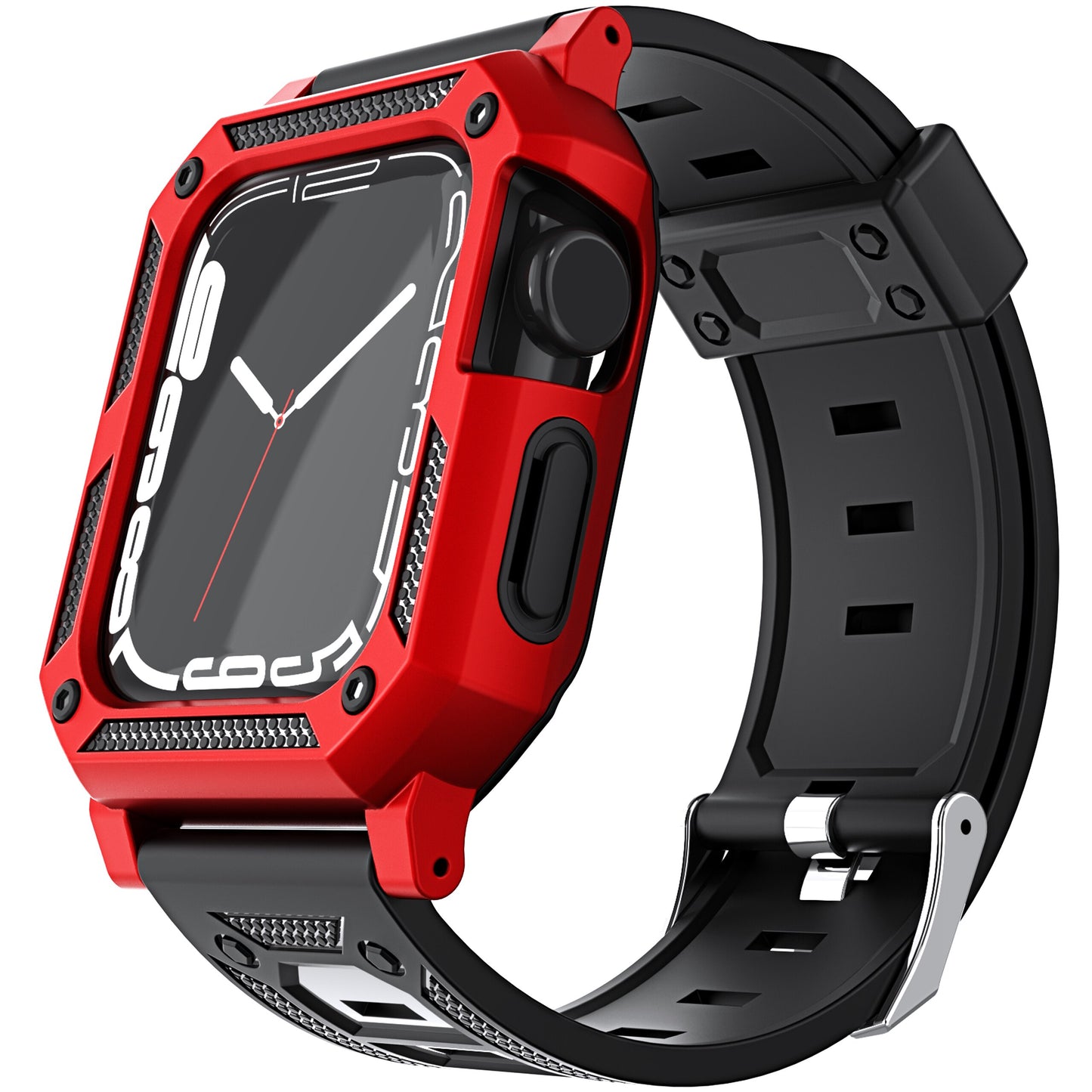 Silicone Strap For Apple Watch Case Bezel + TPU Band