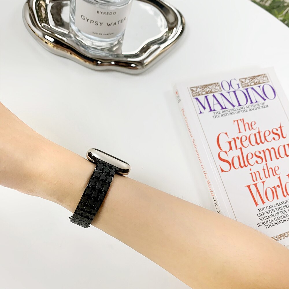 Women Gold Wristband for Apple Watch Band