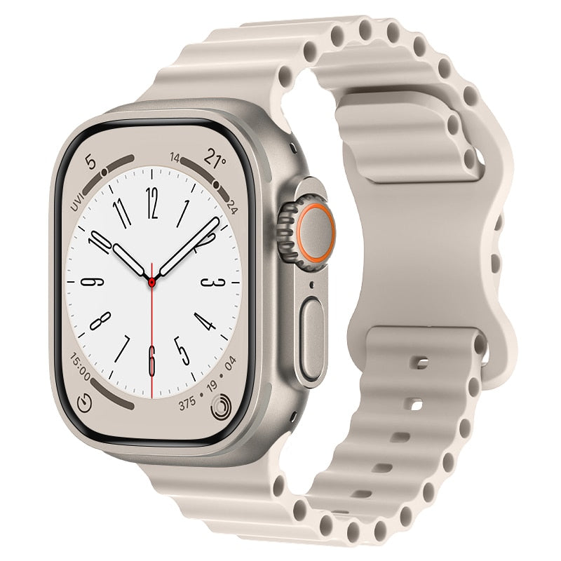 Silicone Ocean Strap For Apple Watch Band
