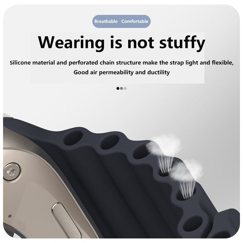 Silicone Ocean Strap For Apple Watch Band