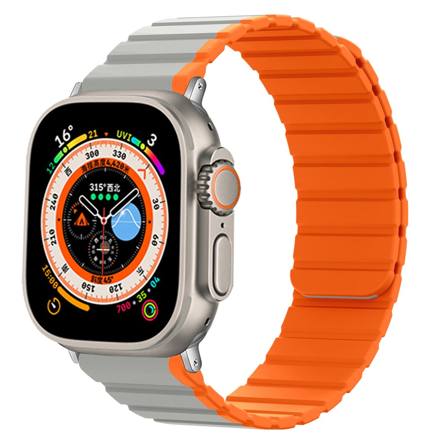 Silicone Magnetic loop for Apple Watch Band