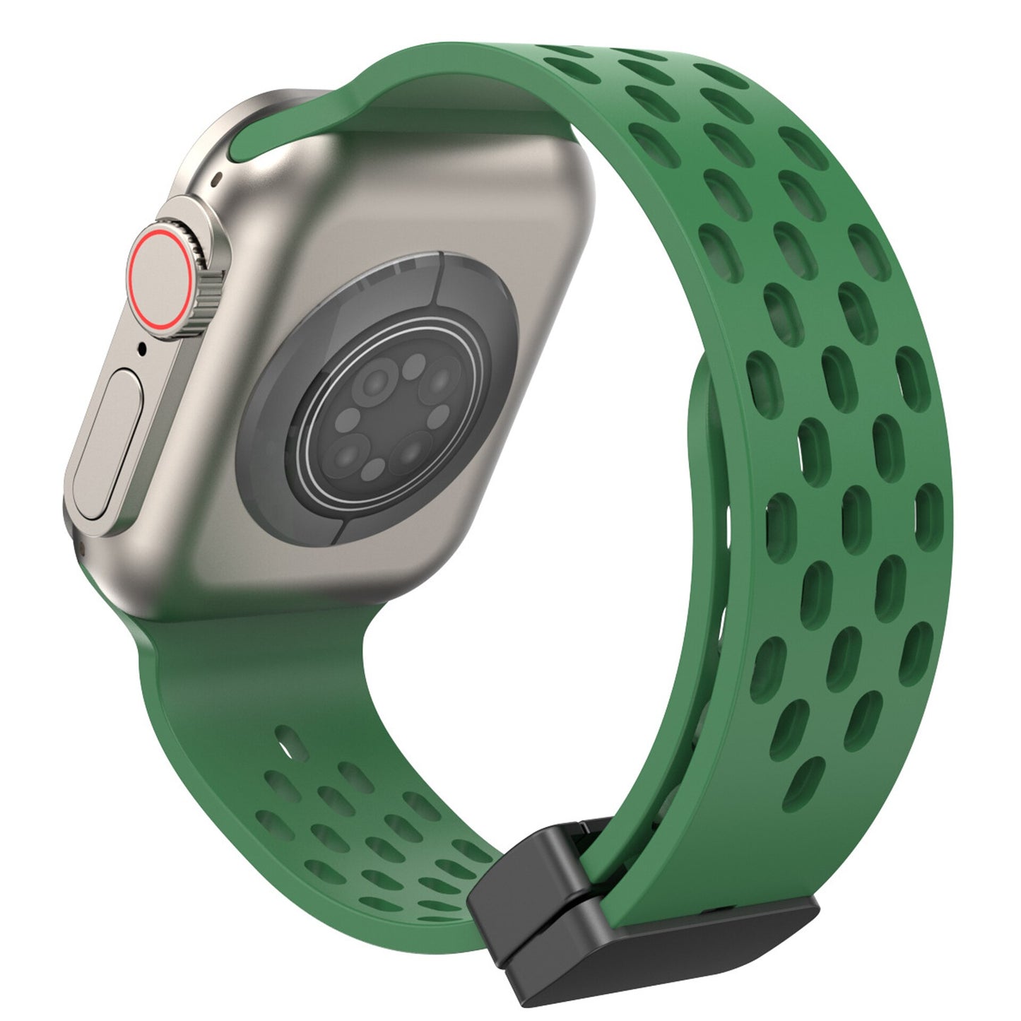 Silicone Strap For Apple Watch Ultra band + Magnetic Buckle Bracelet