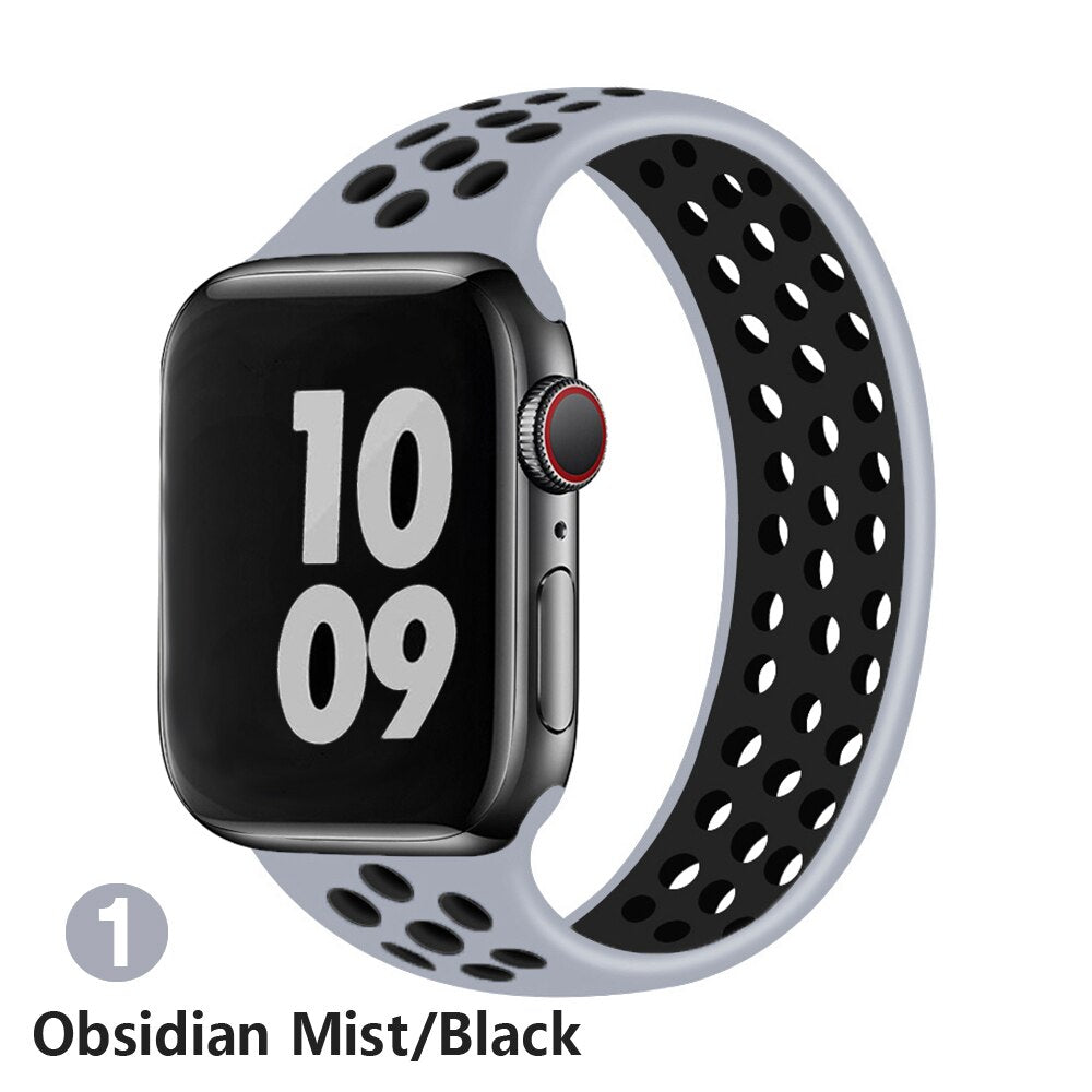 Silicone Solo Loop Strap for Apple Watch Band