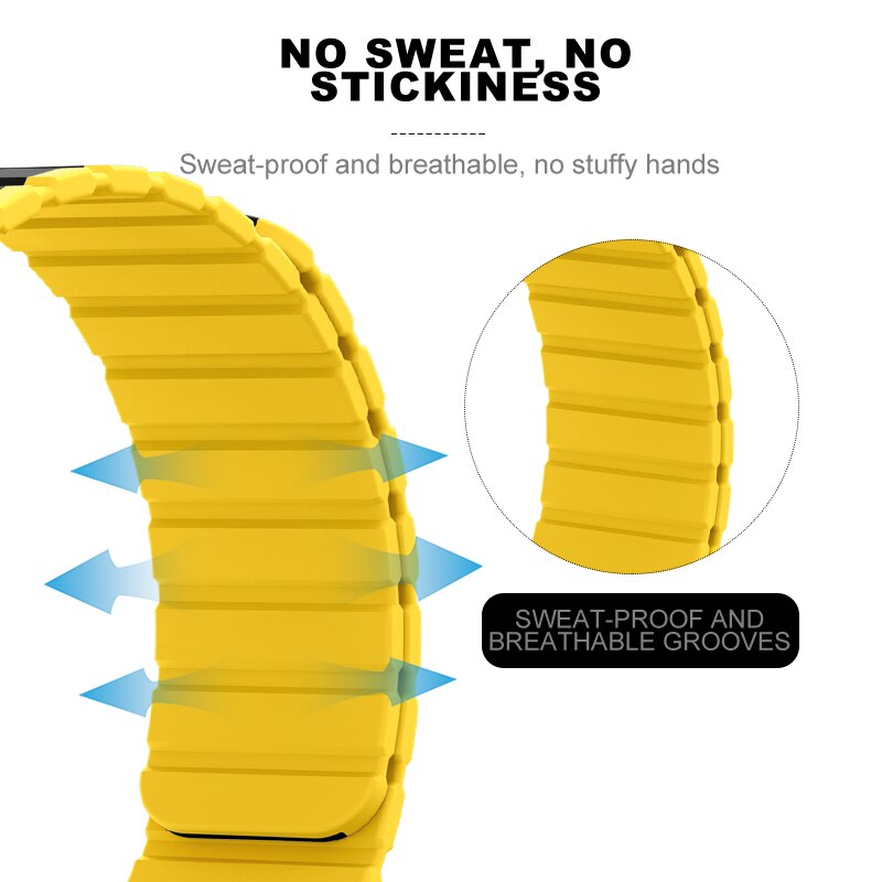 Silicone Magnetic loop for Apple Watch Band