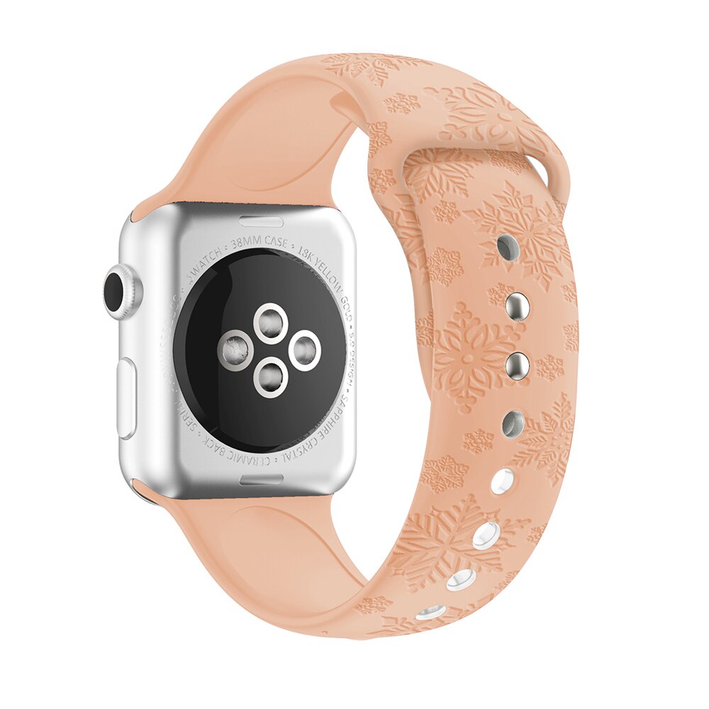 Apple Watch Flower Engraved Silicone Strap