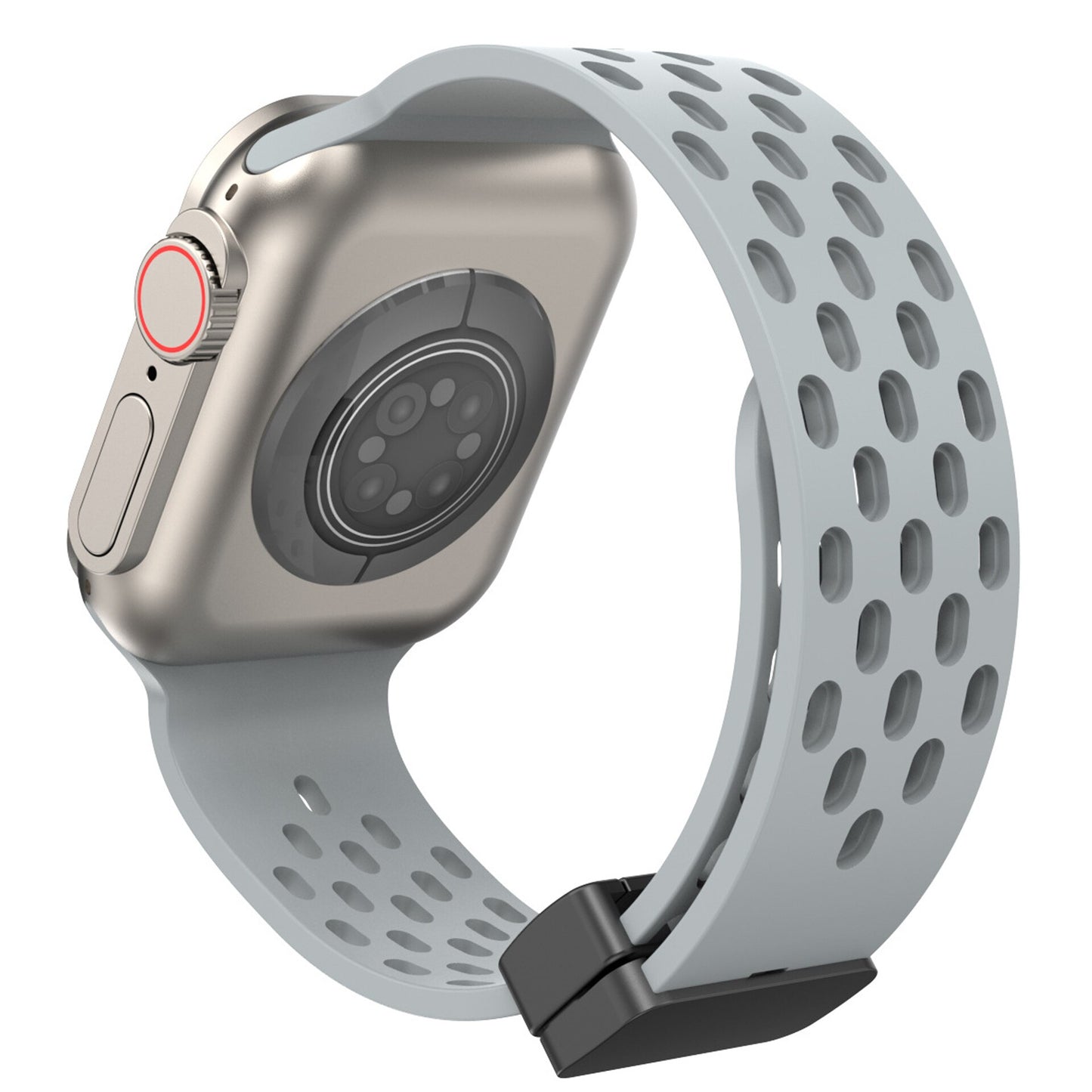 Silicone Strap For Apple Watch Ultra band + Magnetic Buckle Bracelet