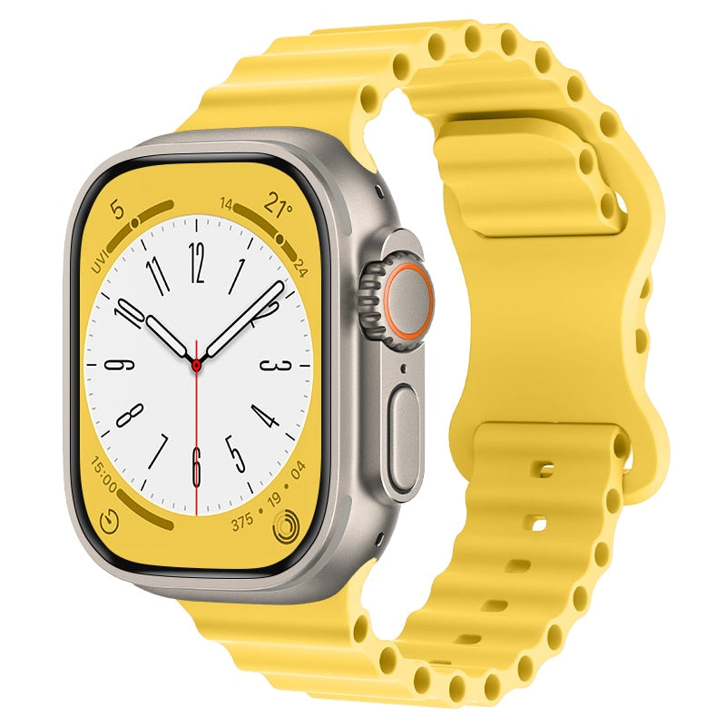 Silicone Ocean Strap For Apple Watch Band