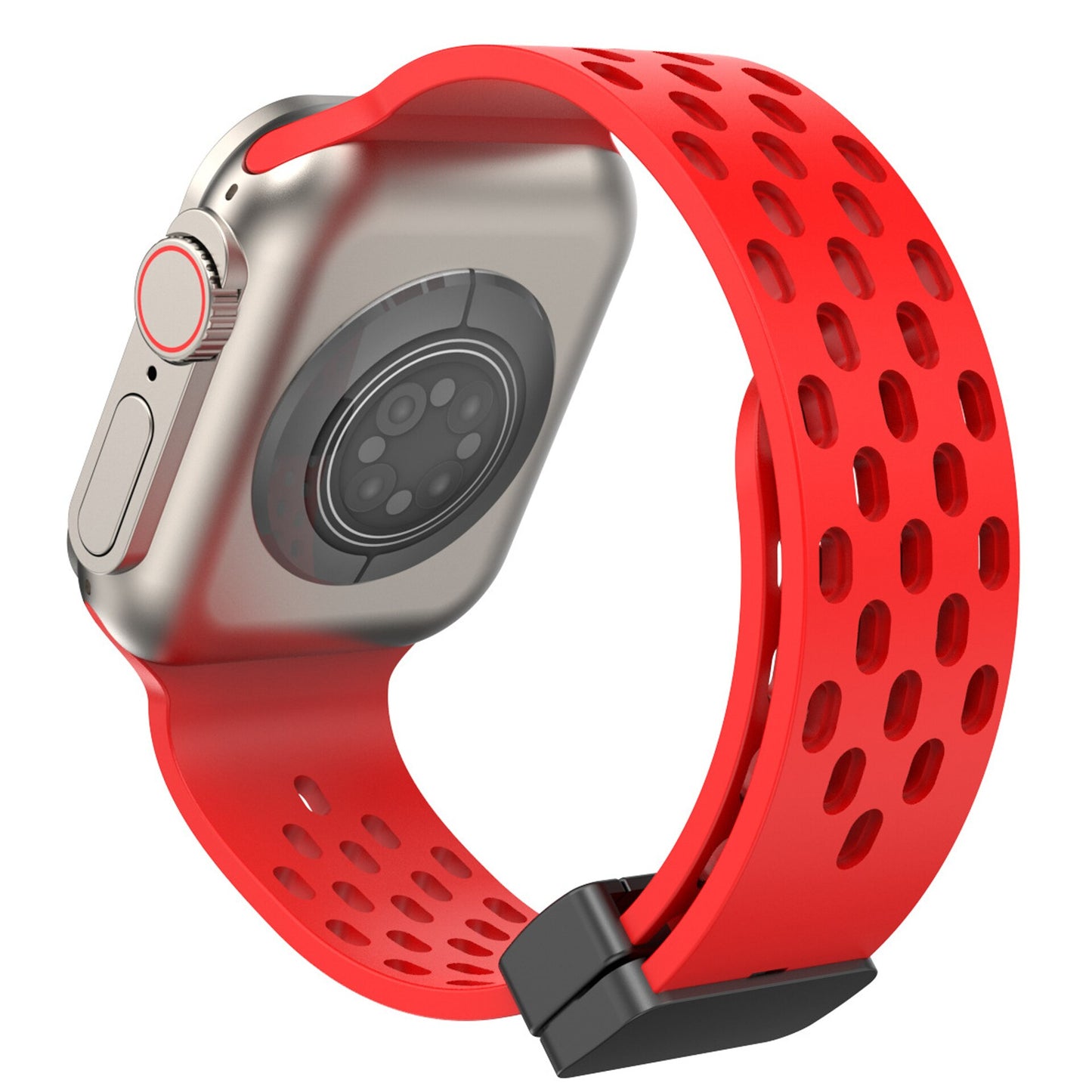 Silicone Strap For Apple Watch Ultra band + Magnetic Buckle Bracelet