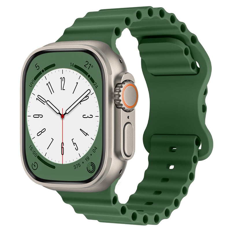 Silicone Ocean Strap For Apple Watch Band