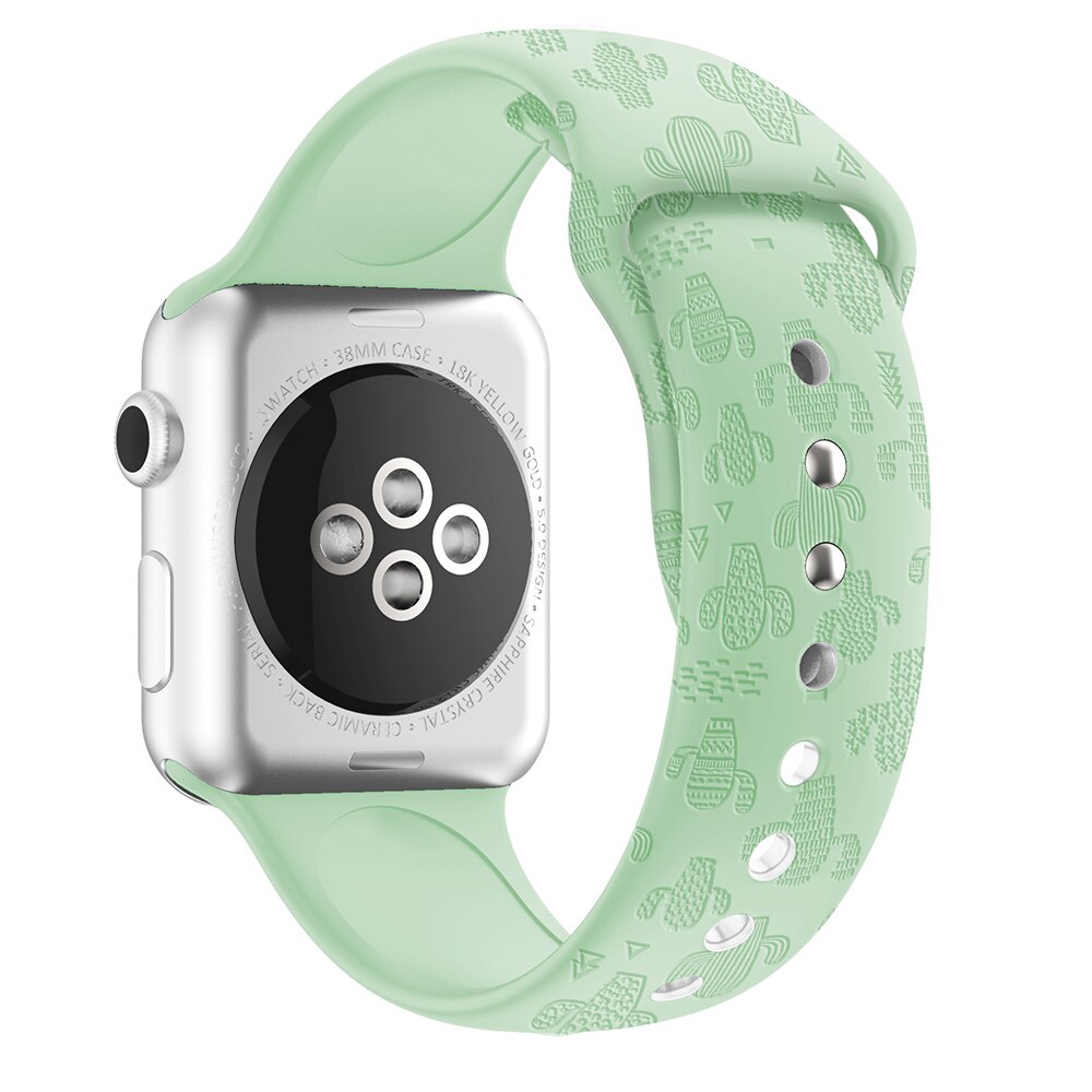 Apple Watch Flower Engraved Silicone Strap