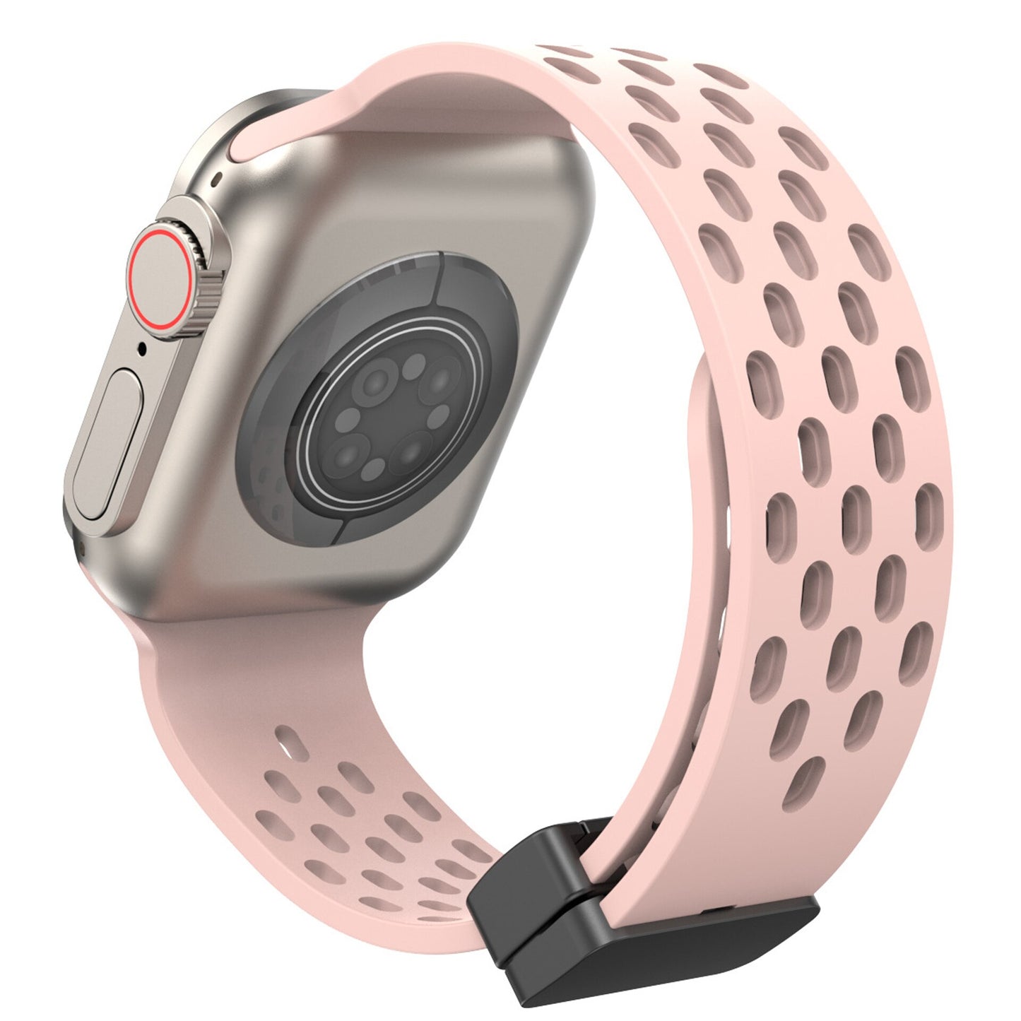 Silicone Strap For Apple Watch Ultra band + Magnetic Buckle Bracelet