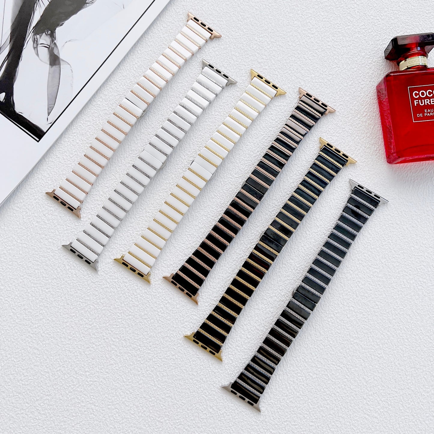 Ceramic Metal Apple Watch Strap