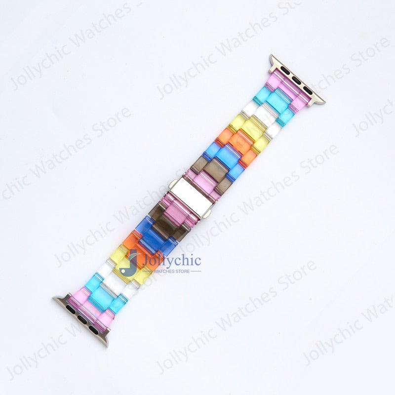 Slim Resin Watch Strap For apple Watch Band