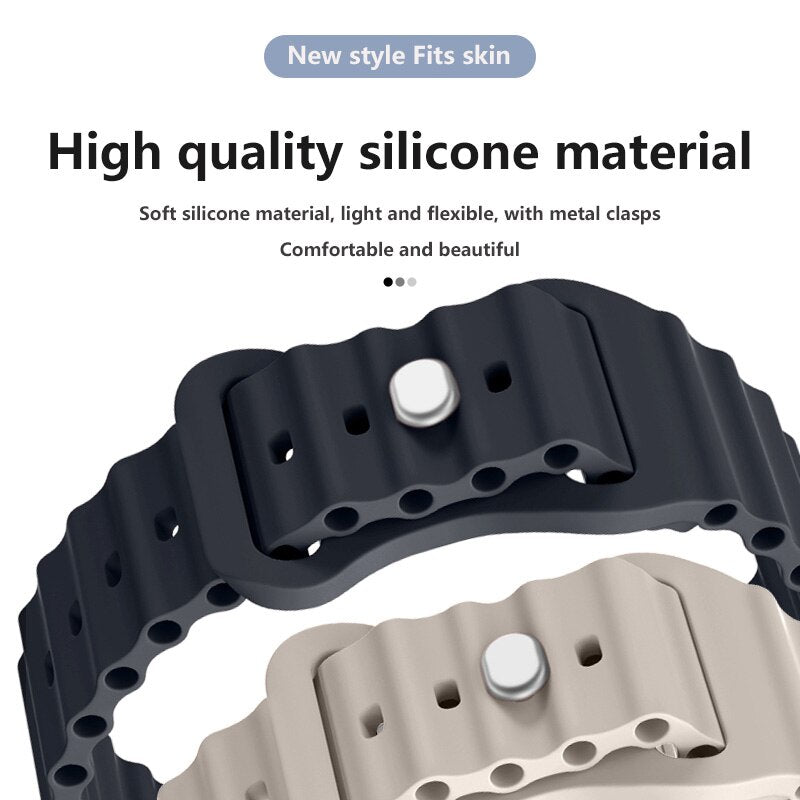 Silicone Ocean Strap For Apple Watch Band