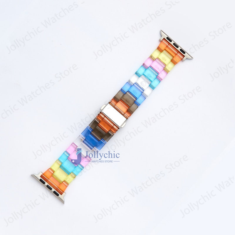 Slim Resin Watch Strap For apple Watch Band