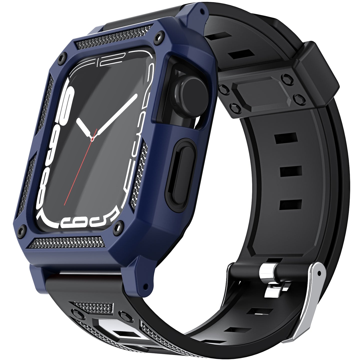 Silicone Strap For Apple Watch Case Bezel + TPU Band