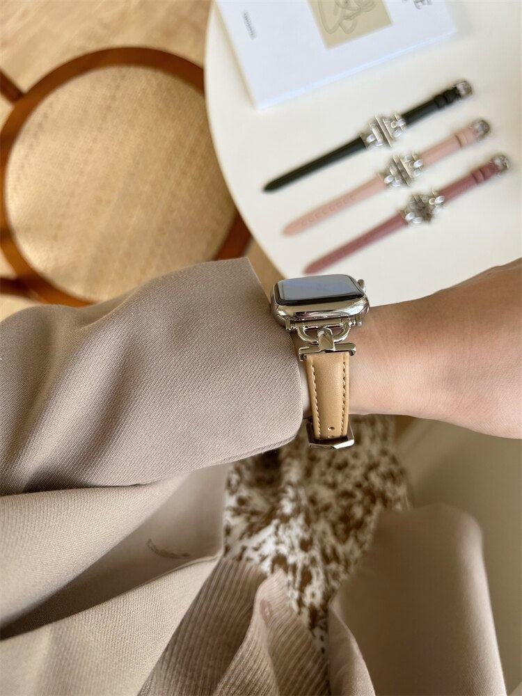 Apple Watch Leather Slim Strap