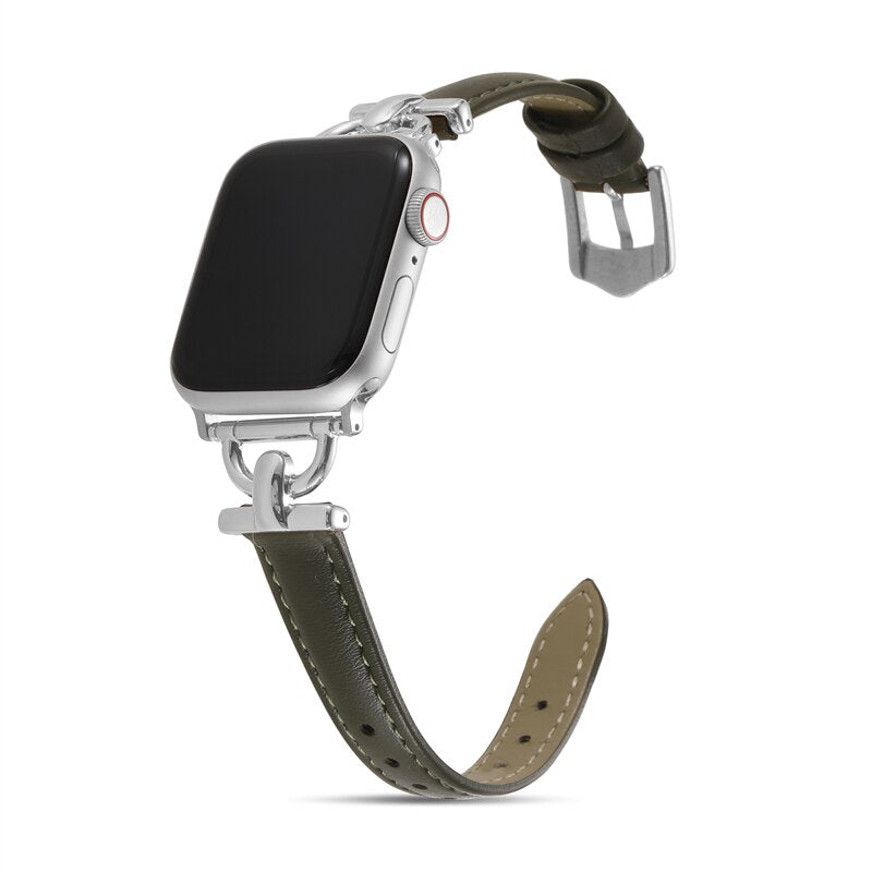 Apple Watch Leather Slim Strap