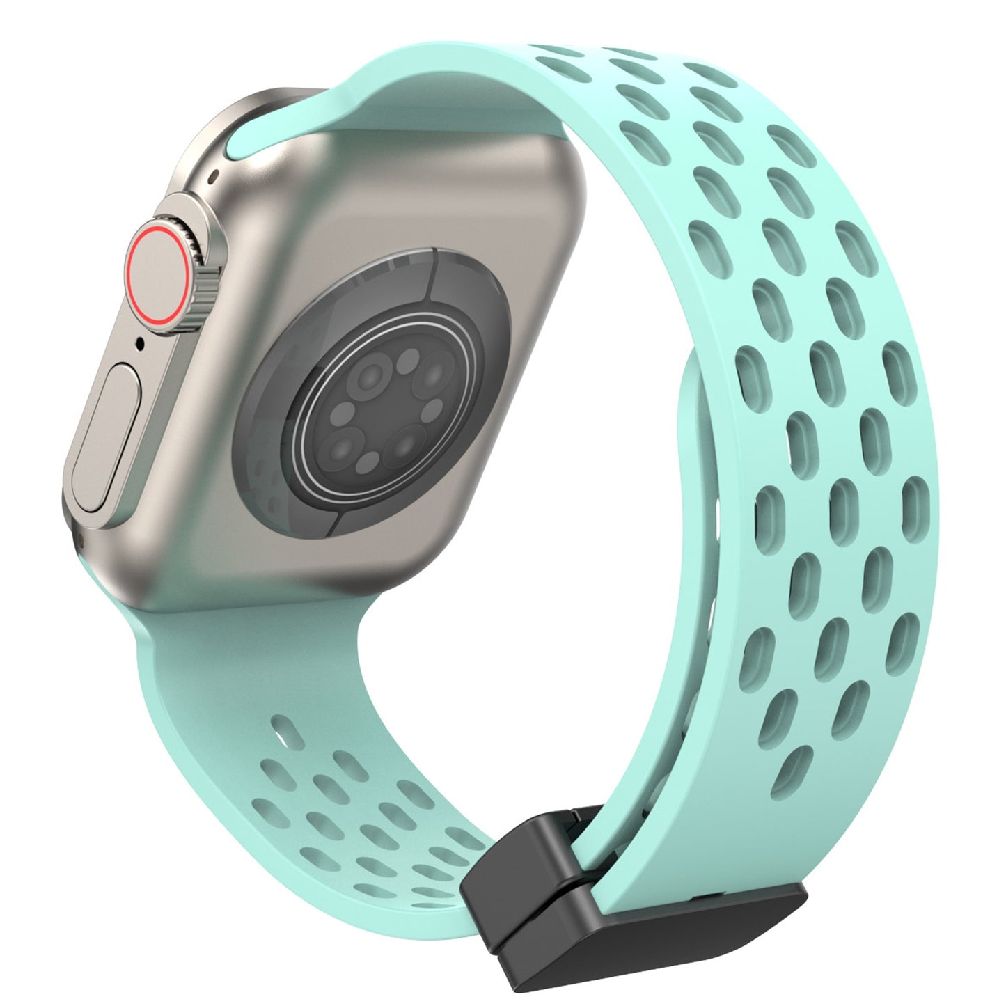 Silicone Strap For Apple Watch Ultra band + Magnetic Buckle Bracelet