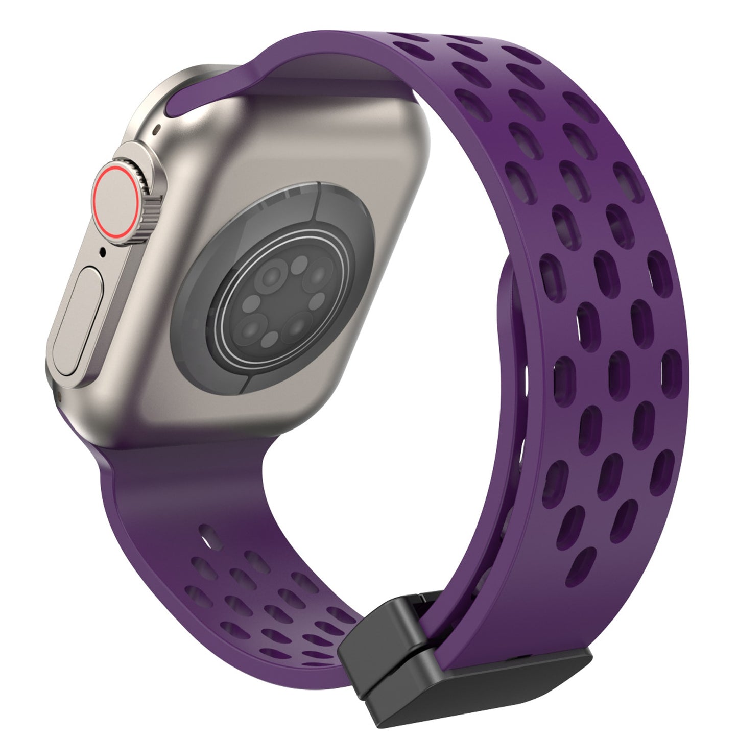 Silicone Strap For Apple Watch Ultra band + Magnetic Buckle Bracelet