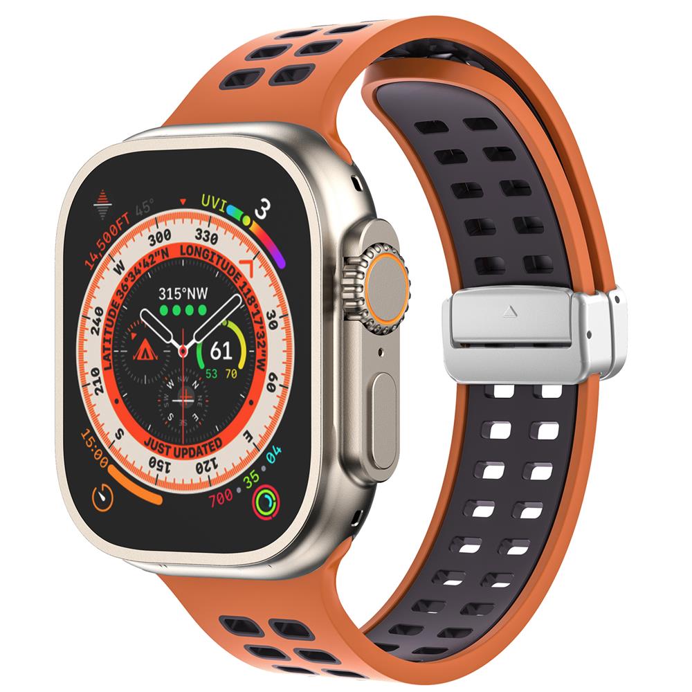 Magnetic buckle Silicone Strap For Apple Watch band