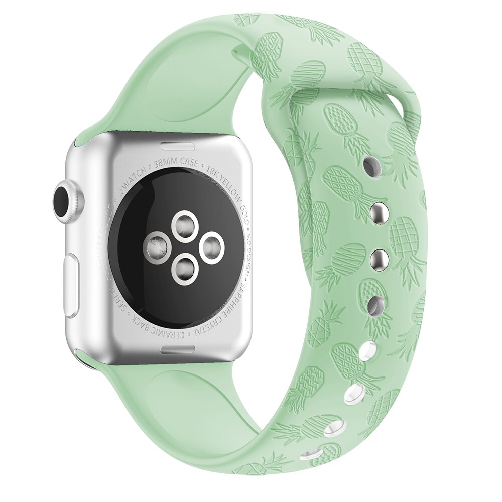 Apple Watch Flower Engraved Silicone Strap
