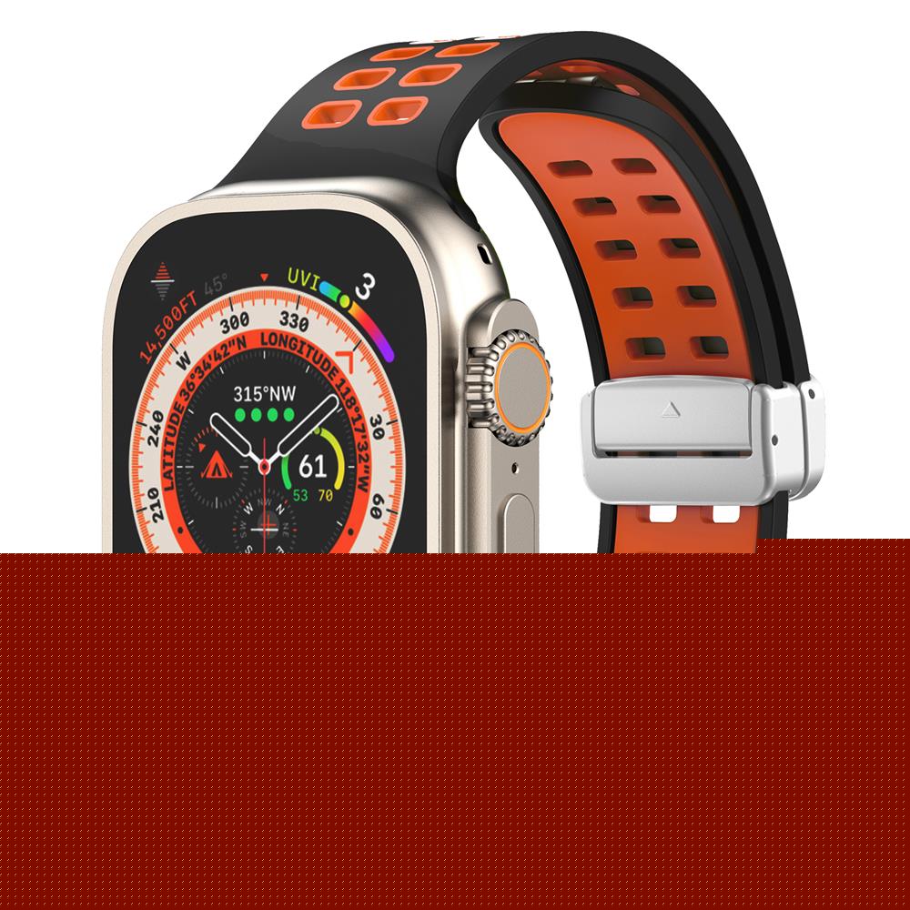 Magnetic buckle Silicone Strap For Apple Watch band