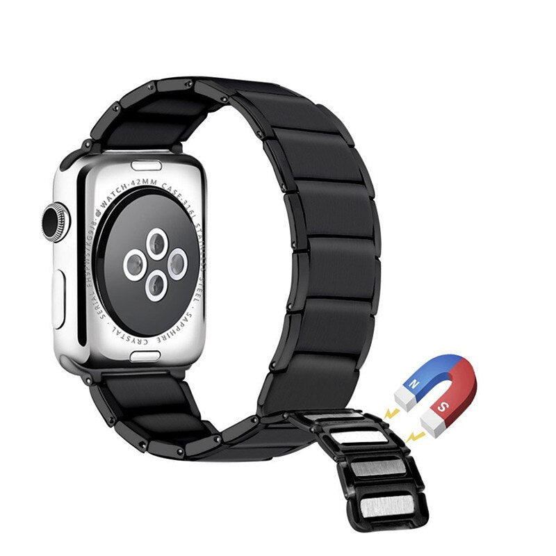 Stainless Steel Magnetic Clasp Apple Watch Band