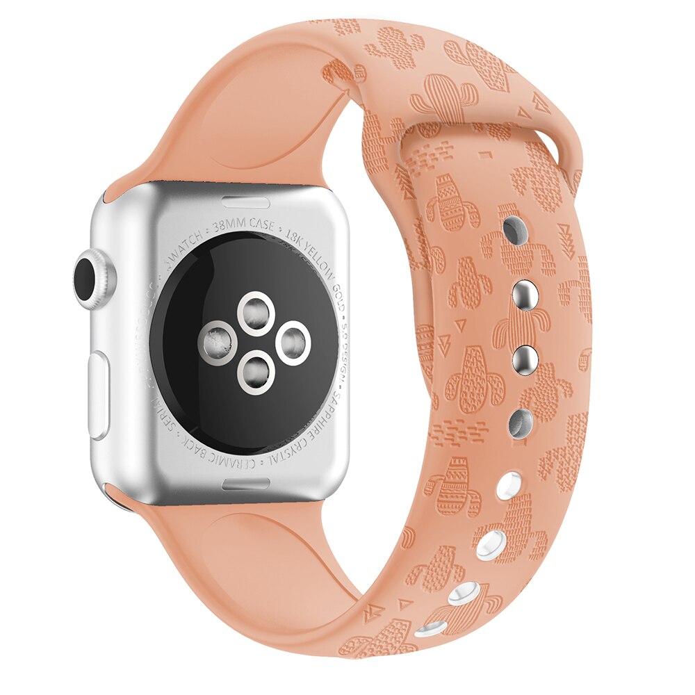 Apple Watch Flower Engraved Silicone Strap