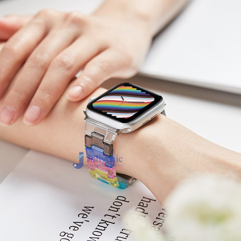Slim Resin Watch Strap For apple Watch Band