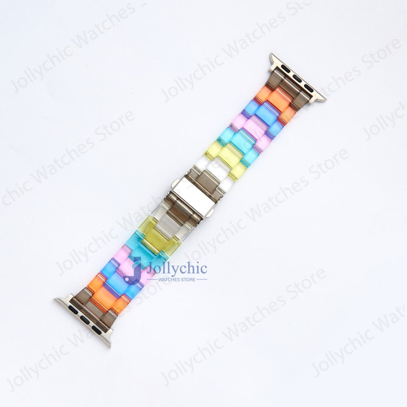Slim Resin Watch Strap For apple Watch Band