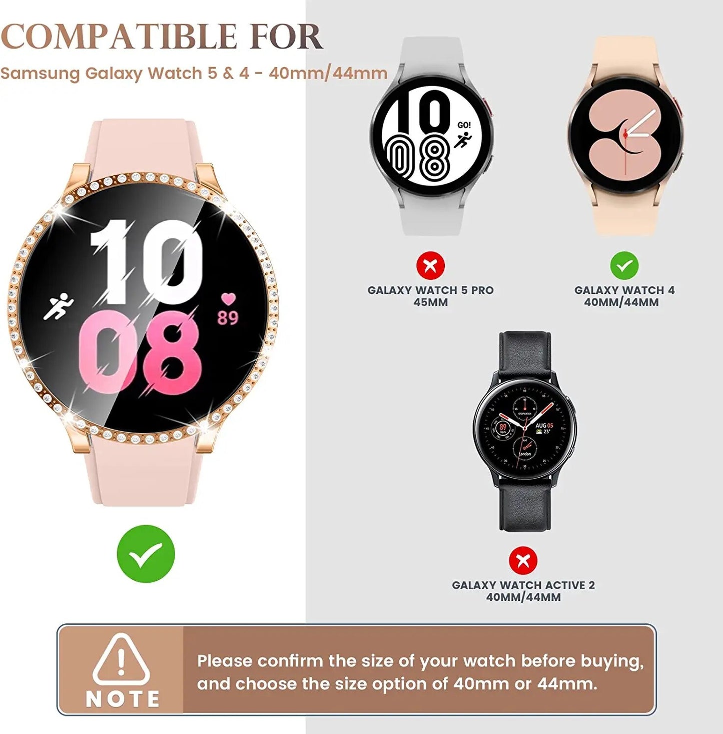 Diamond Case+Glass for Samsung Galaxy Watch